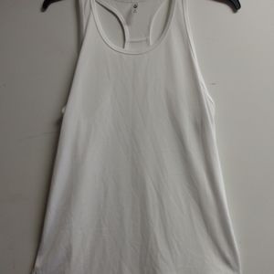 Women's white athletic tank